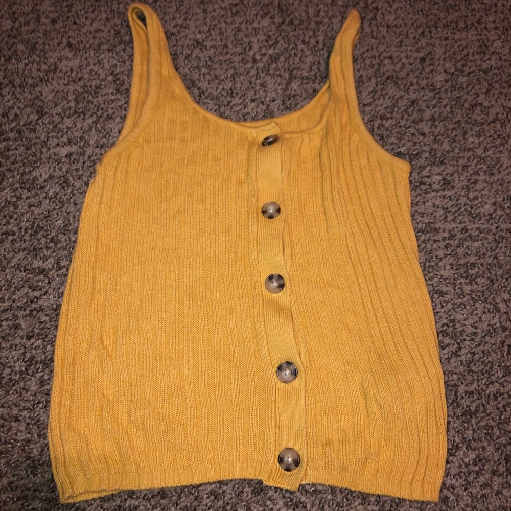 american eagle button up tank top